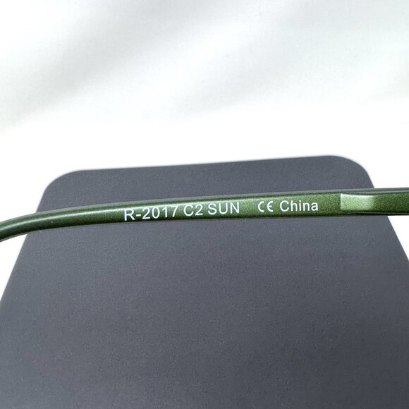 Ryan Simkhai Eyeshop Sunglasses  R-2017  C2 Green Gold Cat Eye Polarized - Picture 6 of 11